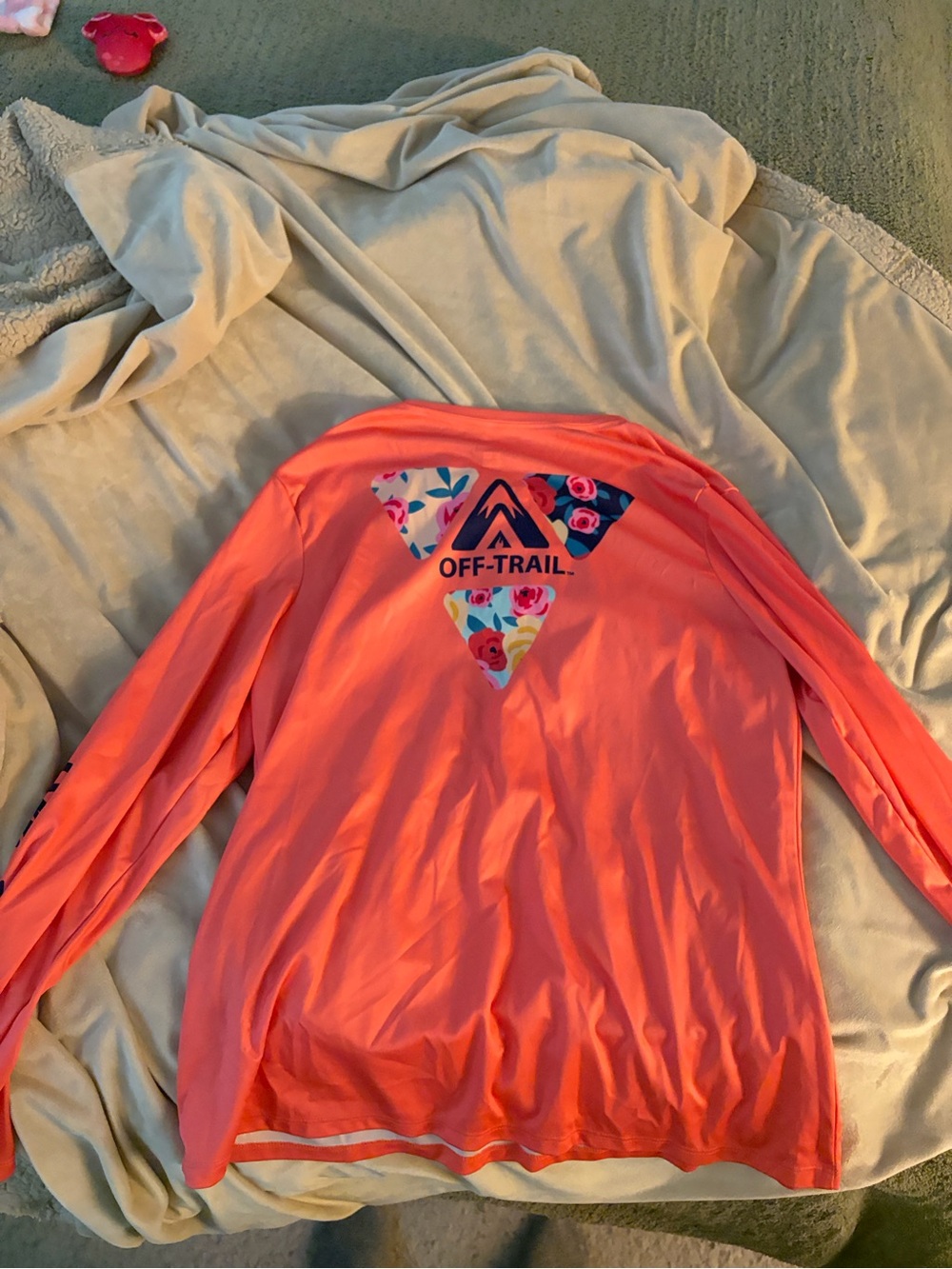 Off Trail Long Sleeve Coral Performance Top